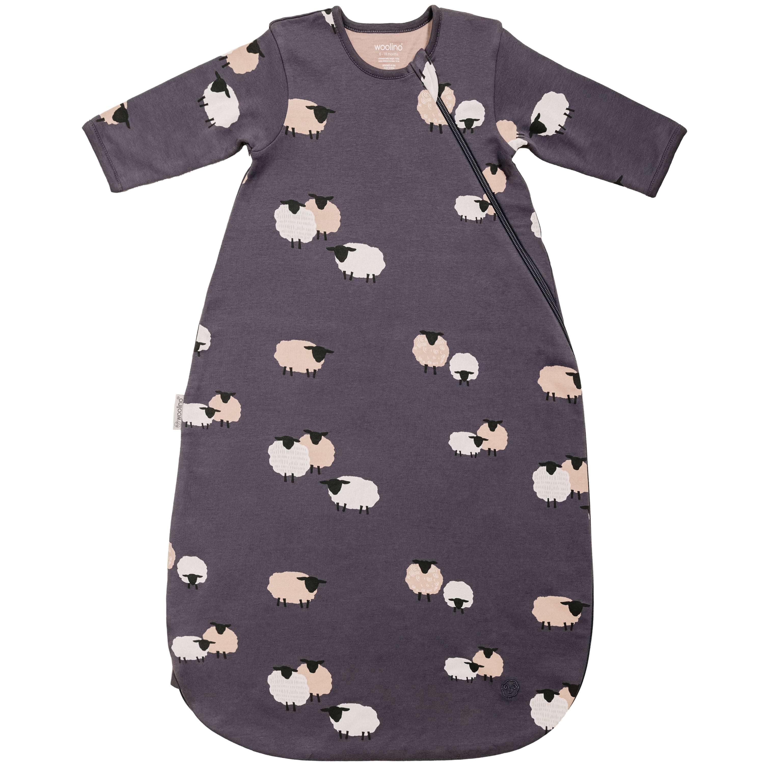Merino Wool Baby Sleep Sack with Sleeves | Woolino Slumber Sack