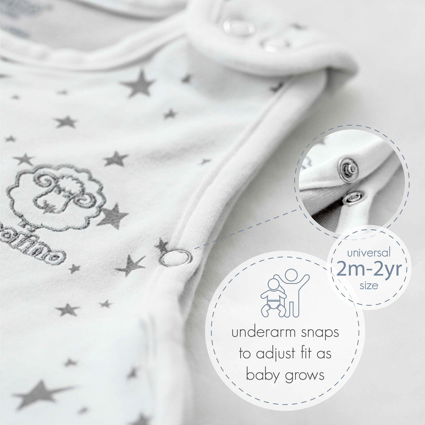 4 Season® Ultimate Baby Sleep Bag, Merino Wool & Organic Cotton, 2 Months - 2 Years, Night Sky™