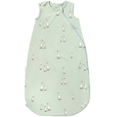 Wcolino Sleep Sack with Goose print on sage background