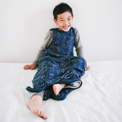 4 Season® Big Kid Sleep Bag, Merino Wool & Organic Cotton, 4 - 6 Years, Night Sky™
