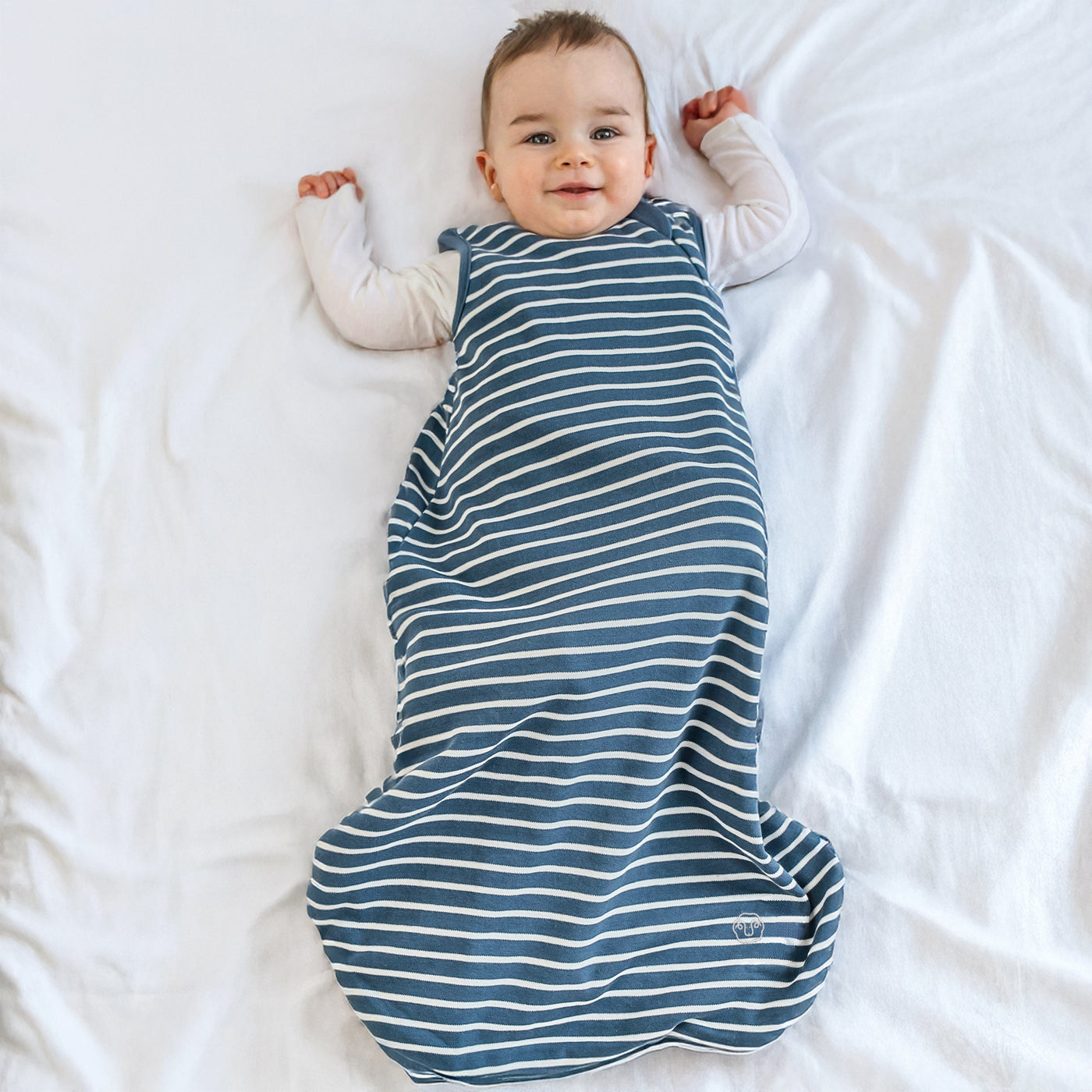 4 Season® Classic Baby Sleeping Bag, Merino Wool & Organic Cotton, Navy Blue