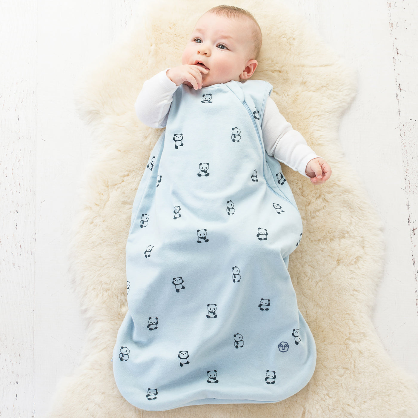 4 Season® Classic Baby Sleeping Bag, Merino Wool & Organic Cotton, Panda