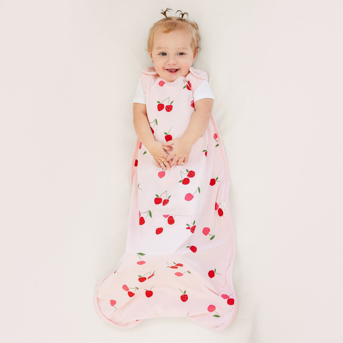 Ecolino® Adjustable Baby Sleep Bag, Organic Cotton, Universal Size: 2 Months - 2 Years, Cherry