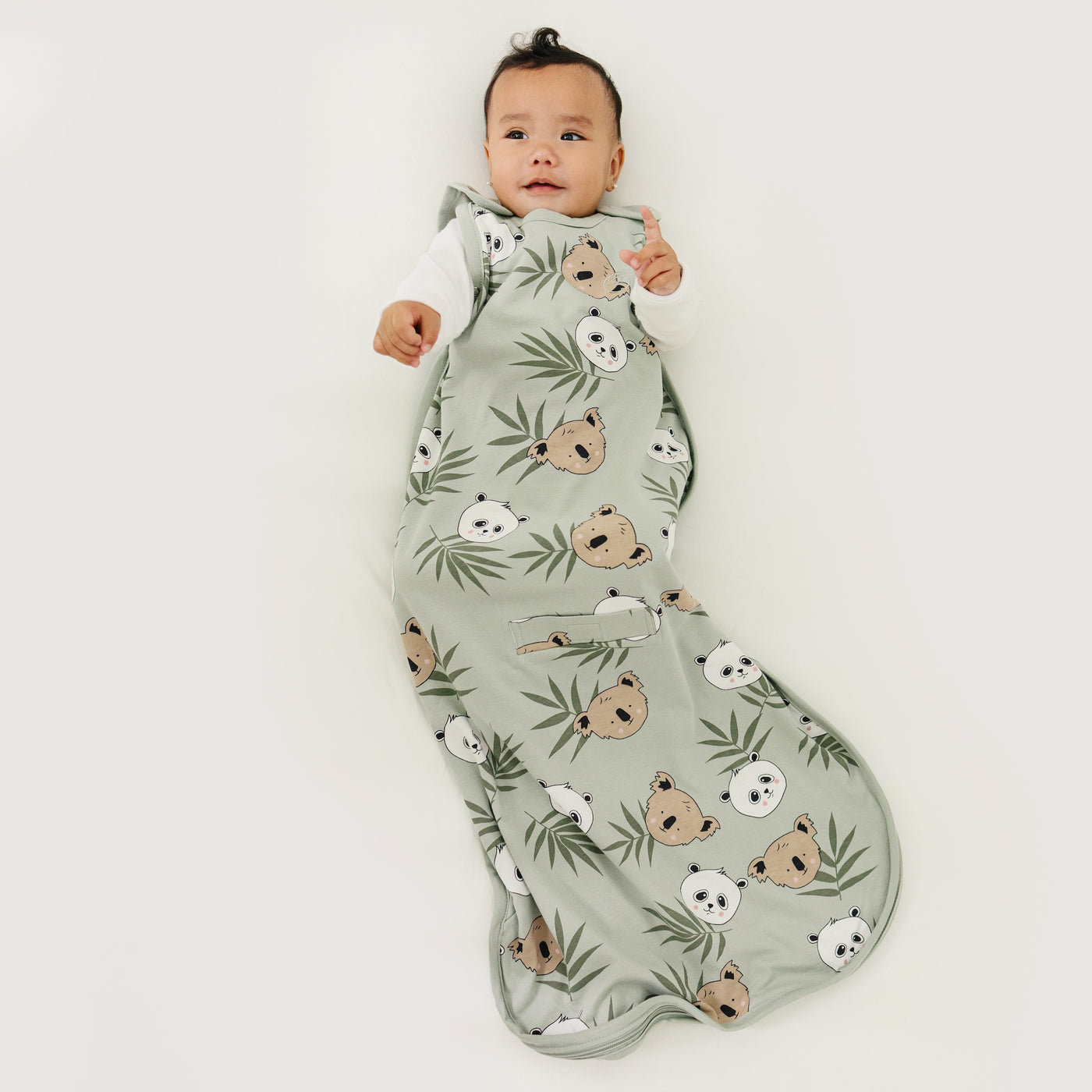 Ecolino® Adjustable Baby Sleep Bag, Organic Cotton, Universal Size: 2 Months - 2 Years, Treetop Safari