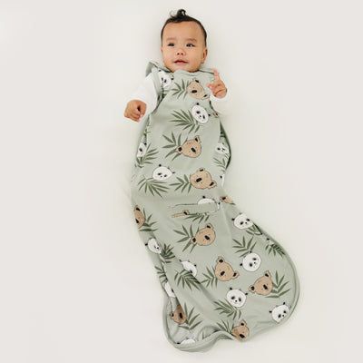 Ecolino® Adjustable Baby Sleep Bag, Organic Cotton, Universal Size: 2 Months - 2 Years, Treetop Safari