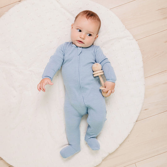 Merino Wool Footie Pajamas |Natural Merino Wool Children Sleepwear