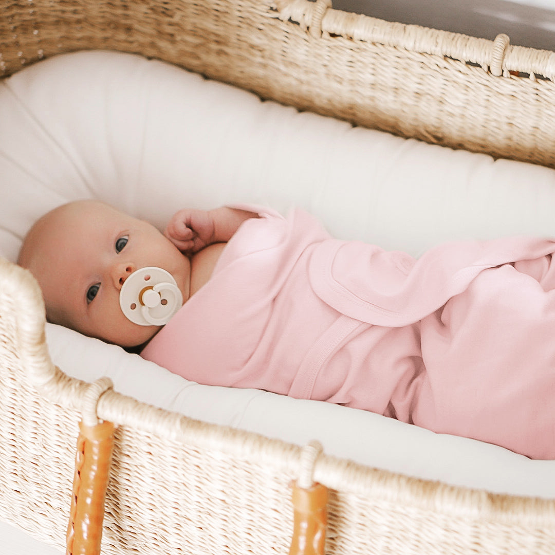 Swaddle Blanket, Merino Wool, Newborn to 3 Months, Crystal Pink