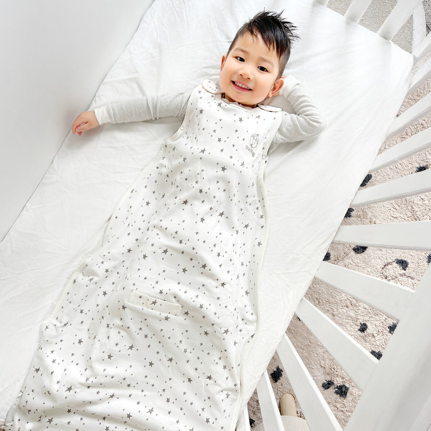 4 Season® Ultimate Baby Sleep Bag, Merino Wool & Organic Cotton, Star White