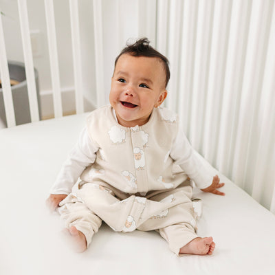 4 Season® Baby Sleep Bag with Feet, Merino Wool & Organic Cotton, Sheep
