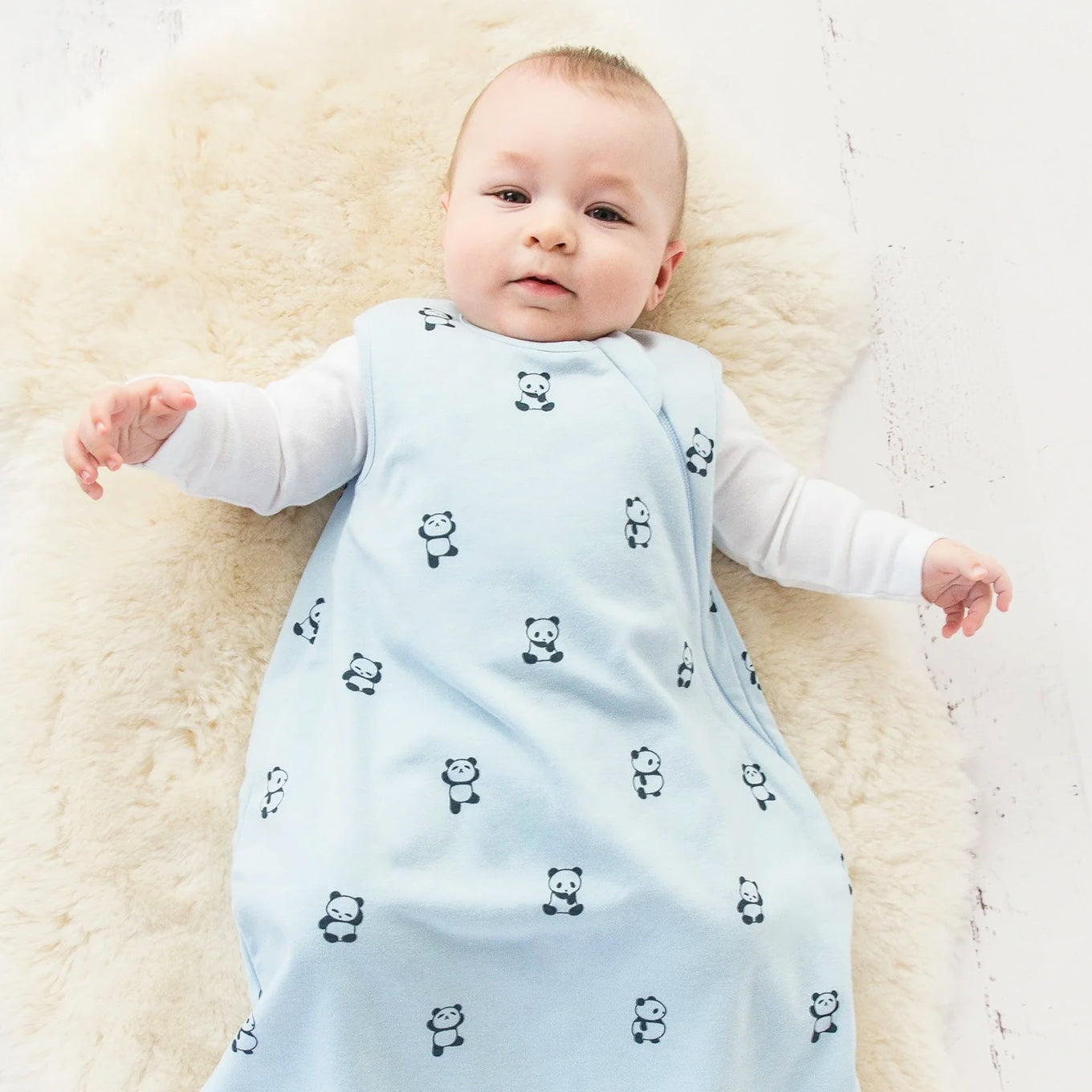 4 Season® Classic Baby Sleeping Bag, Merino Wool & Organic Cotton, Panda