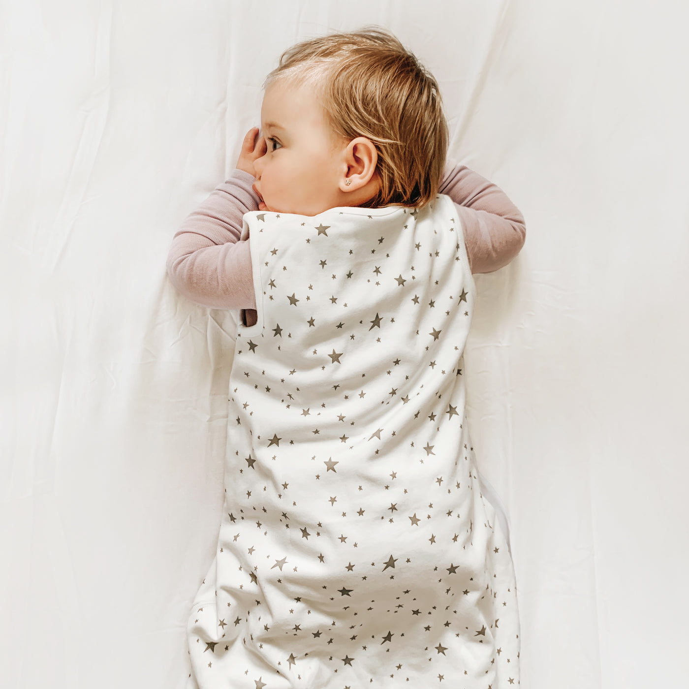 4 Season® Classic Baby Sleeping Bag, Merino Wool & Organic Cotton, Star White