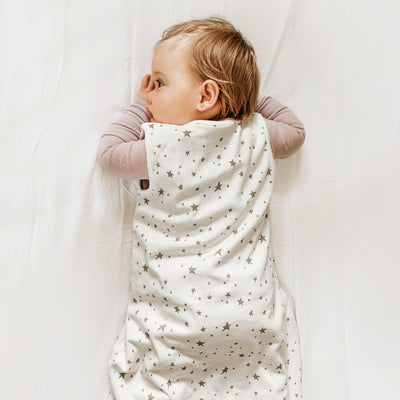 4 Season® Classic Baby Sleeping Bag, Merino Wool & Organic Cotton, Star White