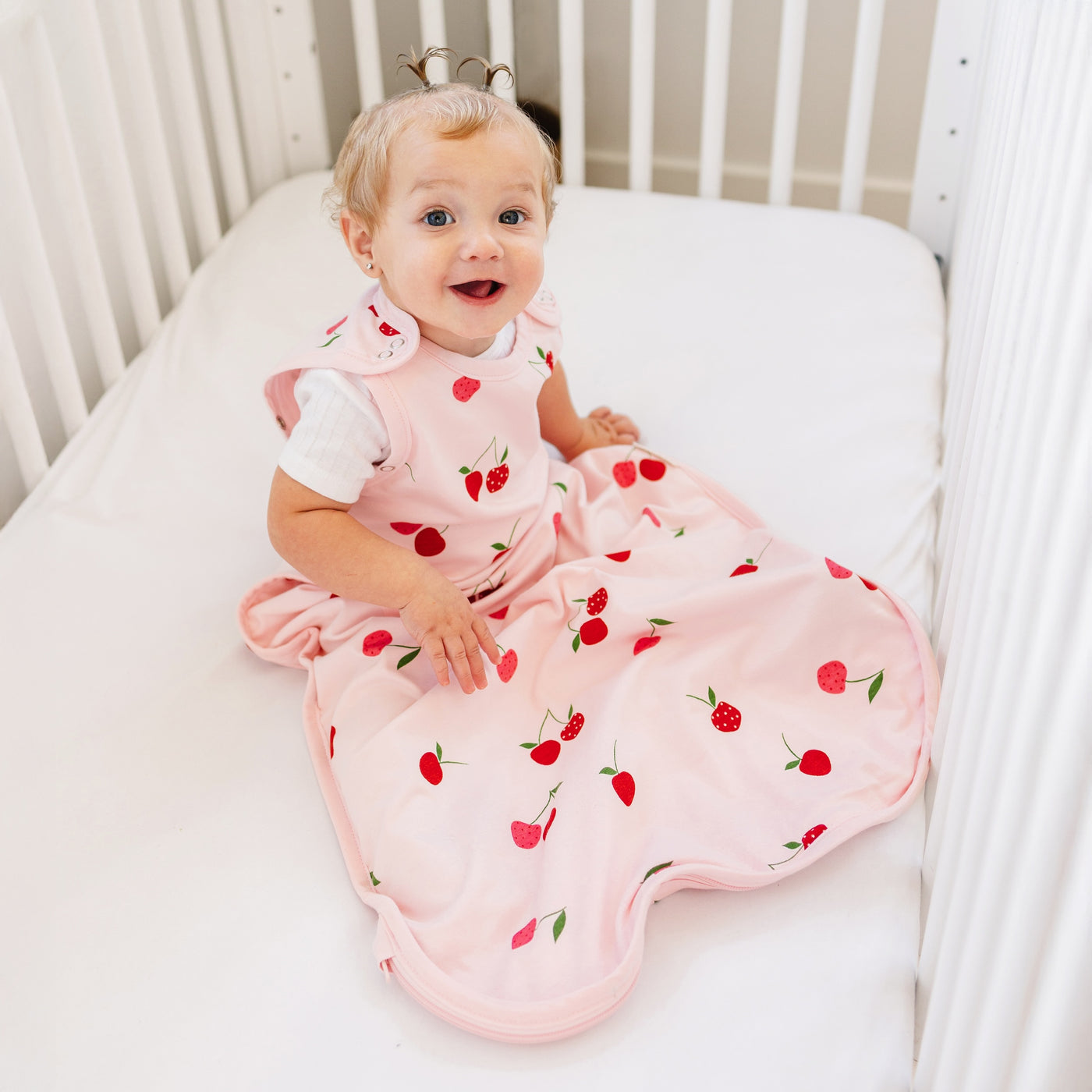 Ecolino® Adjustable Toddler Sleep Bag, Organic Cotton, Universal Size: 2 - 4 Years, Cherry