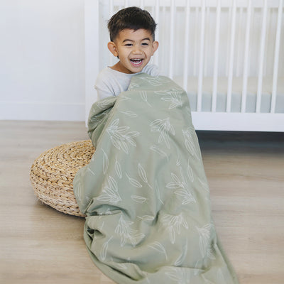 Toddler Blanket, 4 Season® Merino Wool & Organic Cotton, 52.5" x 40", Sage