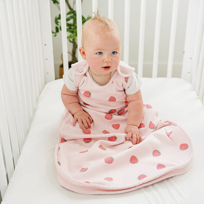 4 Season® Ultimate Baby Sleep Bag, Merino Wool & Organic Cotton, Strawberry