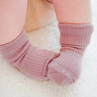 Wool Socks, Baby and Toddler, Pink & Rose
