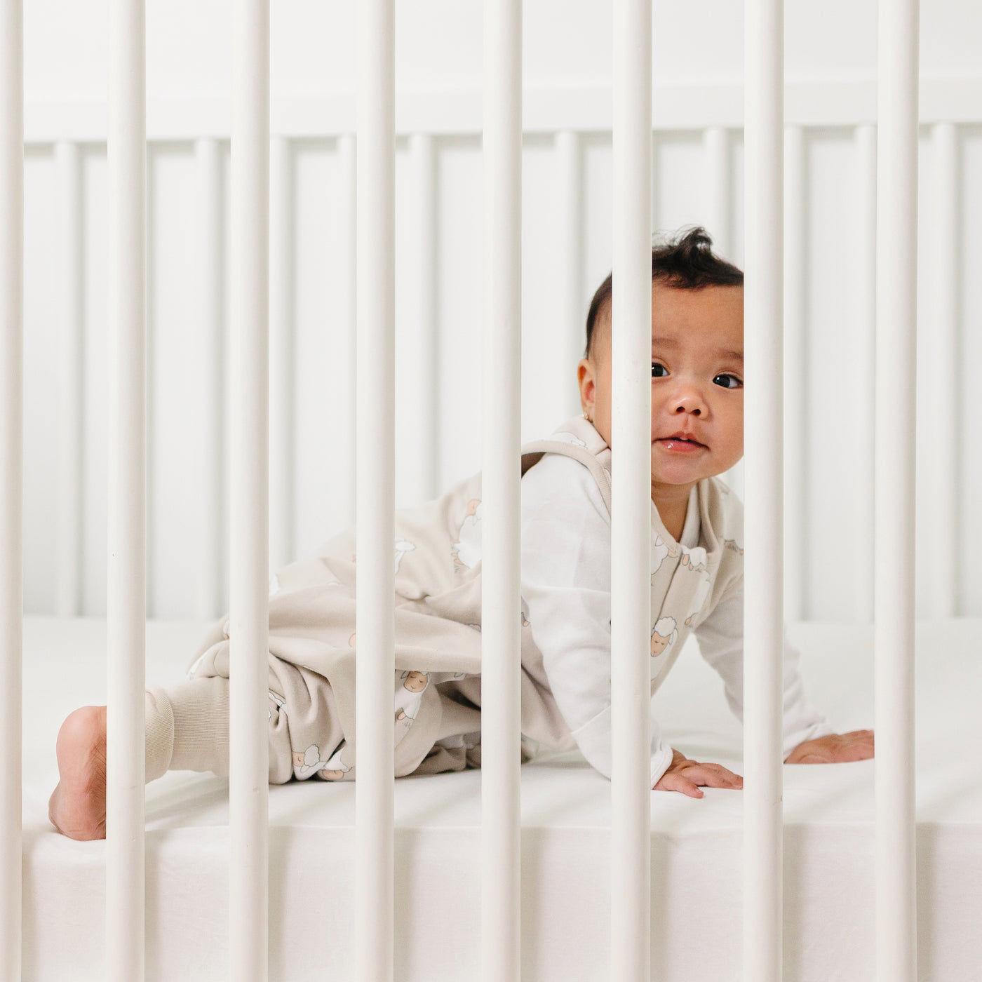 4 Season® Baby Sleep Bag with Feet, Merino Wool & Organic Cotton, Sheep