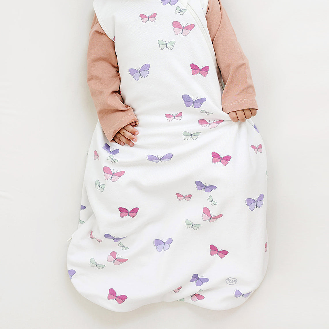 4 Season® Classic Baby Sleeping Bag, Merino Wool & Organic Cotton, Butterfly