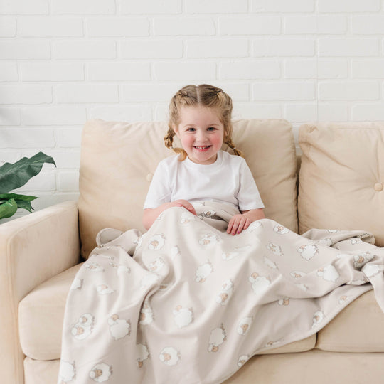 Merino Wool Toddler Blanket |Natural Merino Wool Children
