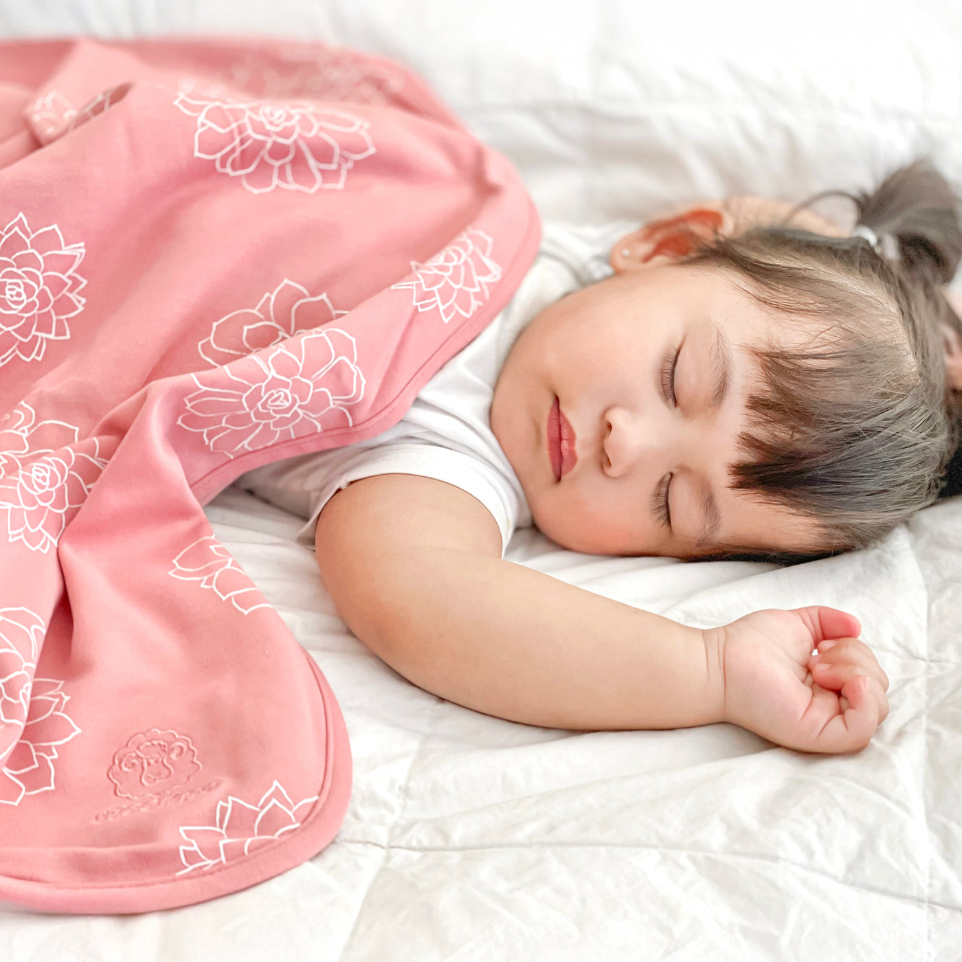 Toddler Blanket, 4 Season® Merino Wool & Organic Cotton Blanket, 52.5" x 40", Succulent