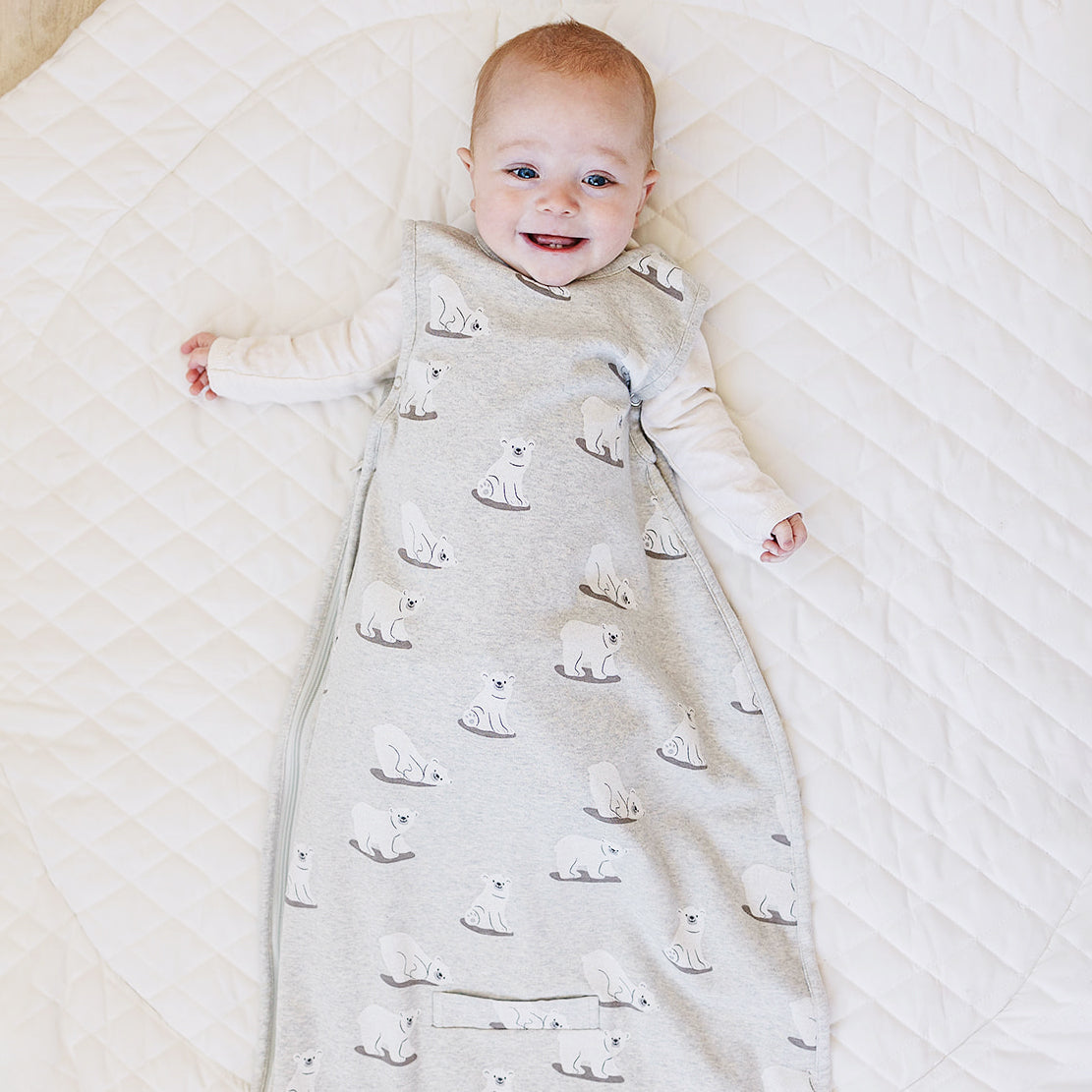 4 Season® Ultimate Baby Sleep Bag, Merino Wool & Organic Cotton, Polar Bear
