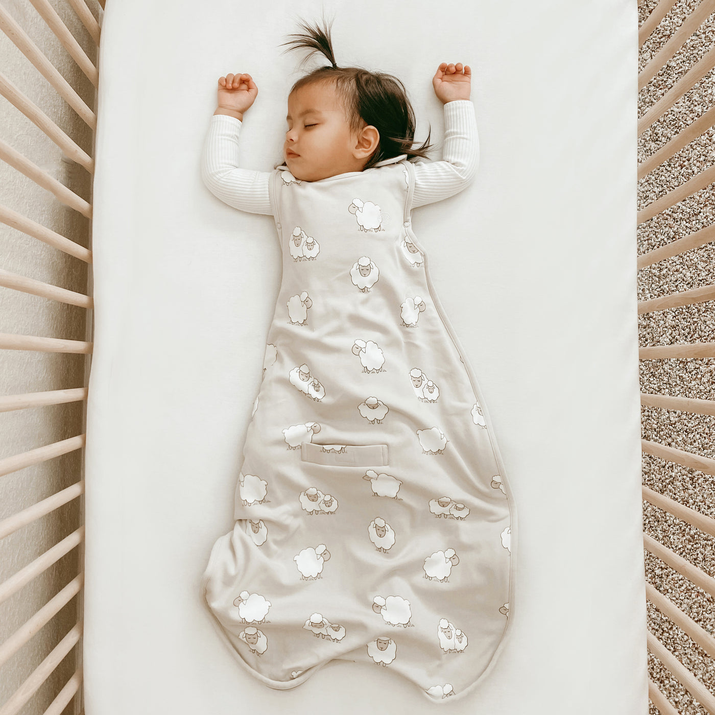 4 Season® Ultimate Baby Sleep Bag, Merino Wool & Organic Cotton, Sheep
