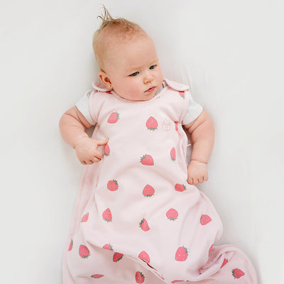 4 Season® Ultimate Baby Sleep Bag, Merino Wool & Organic Cotton, Strawberry