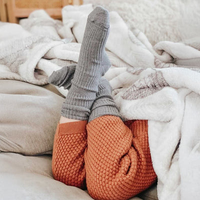 Wool Socks, Baby and Toddler, Light & Dark Slate