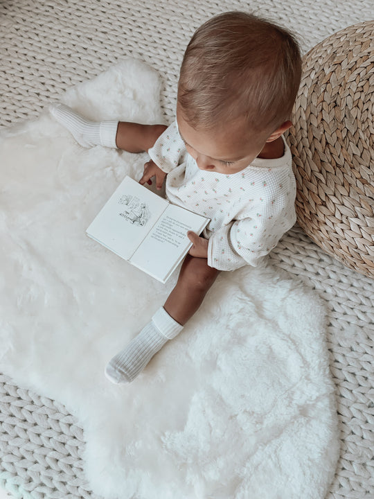 Woolino - Baby Sheepskin Rug | 100% Natural Lambskin for Babies