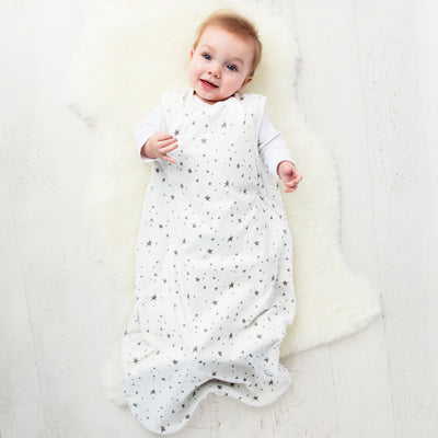 4 Season® Classic Baby Sleeping Bag, Merino Wool & Organic Cotton, Star White