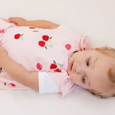 Ecolino® Adjustable Toddler Sleep Bag, Organic Cotton, Universal Size: 2 - 4 Years, Cherry