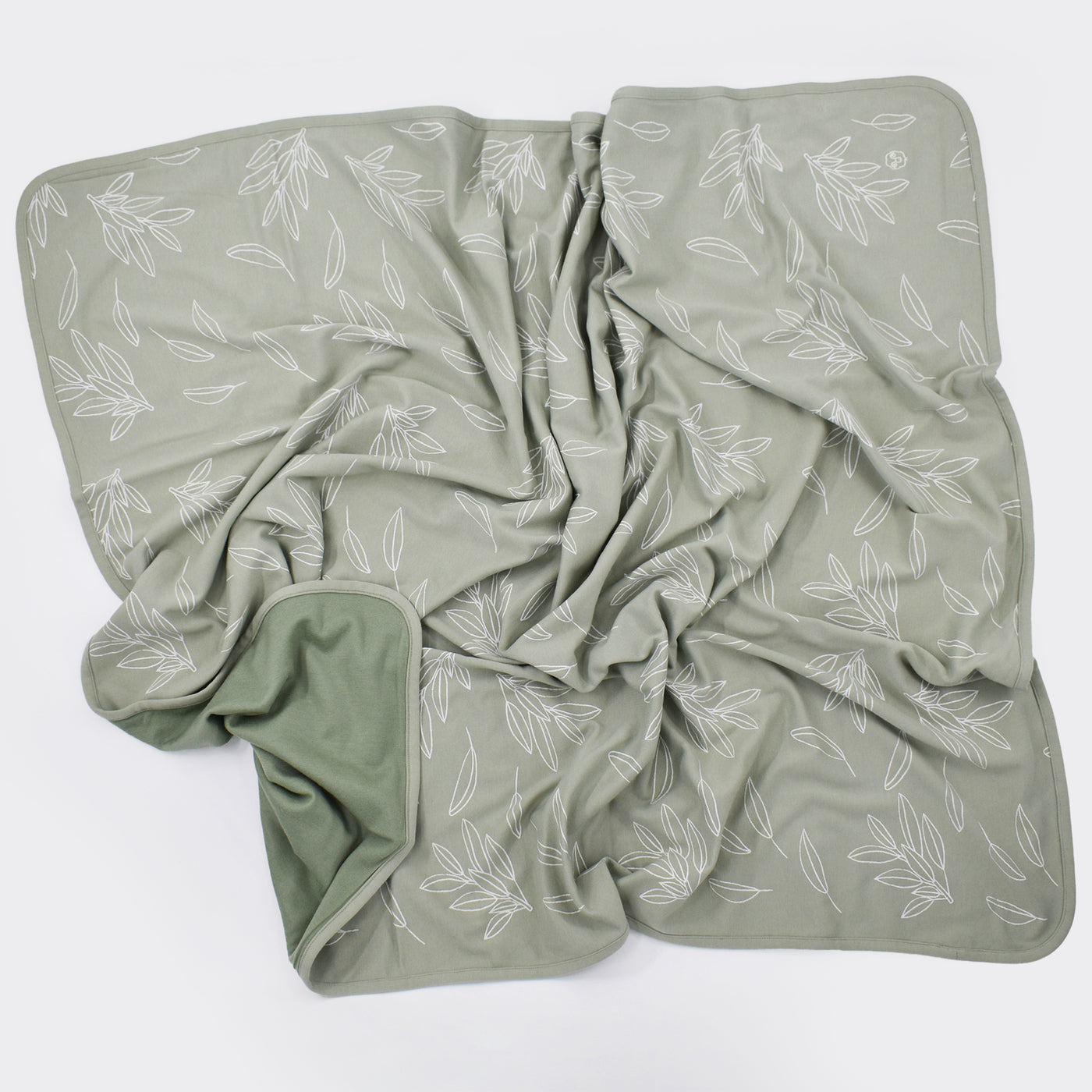 4 Season® Stroller Merino Wool & Organic Cotton Baby Blanket, 40" x 31.5", Sage