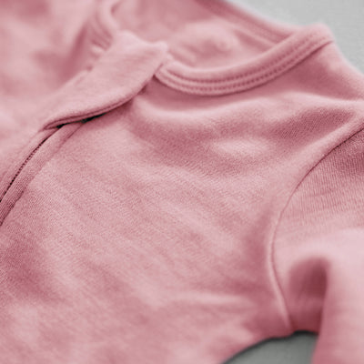 Footie Pajamas, Merino Wool, Blush