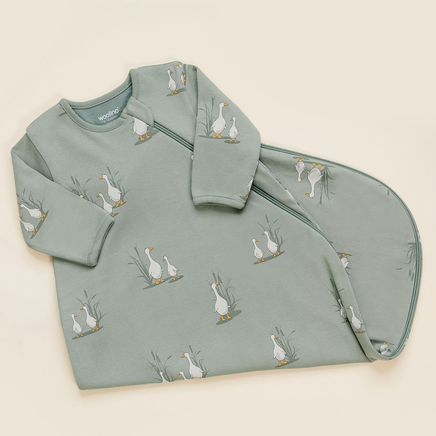 Merino Wool Baby Sleep Sack with Sleeves | Woolino Slumber Sack