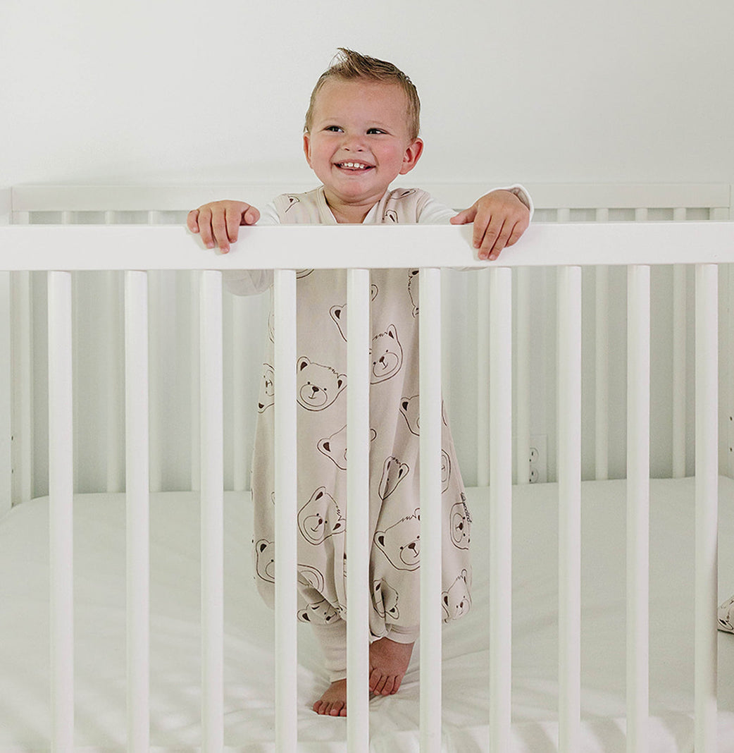 4 Season® Baby Sleep Bag with Feet, Merino Wool & Organic Cotton, Teddy Bear