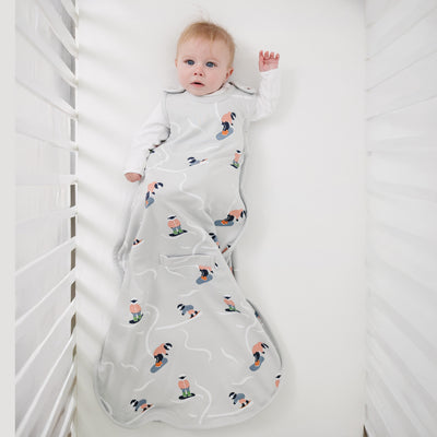 4 Season® Ultimate Baby Sleep Bag, Merino Wool & Organic Cotton, Snowboarder