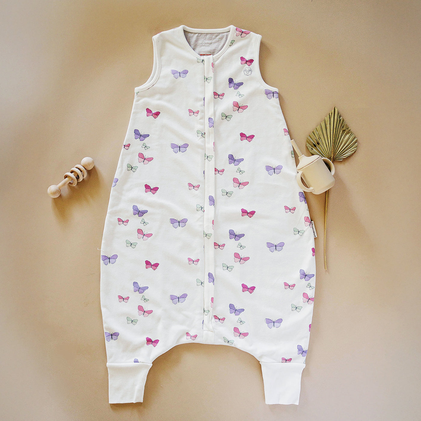 4 Season® Baby Sleep Bag with Feet, Merino Wool & Organic Cotton, Butterfly