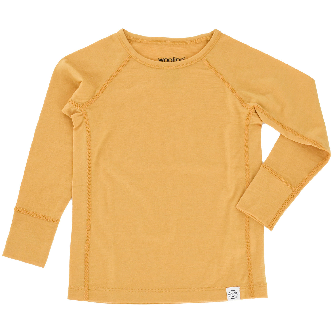 Kids Merino Wool Base Layer, Long Sleeve Top, Honey – Woolino