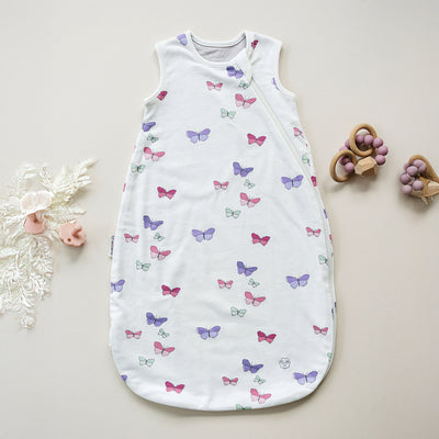 4 Season® Classic Baby Sleeping Bag, Merino Wool & Organic Cotton, Butterfly