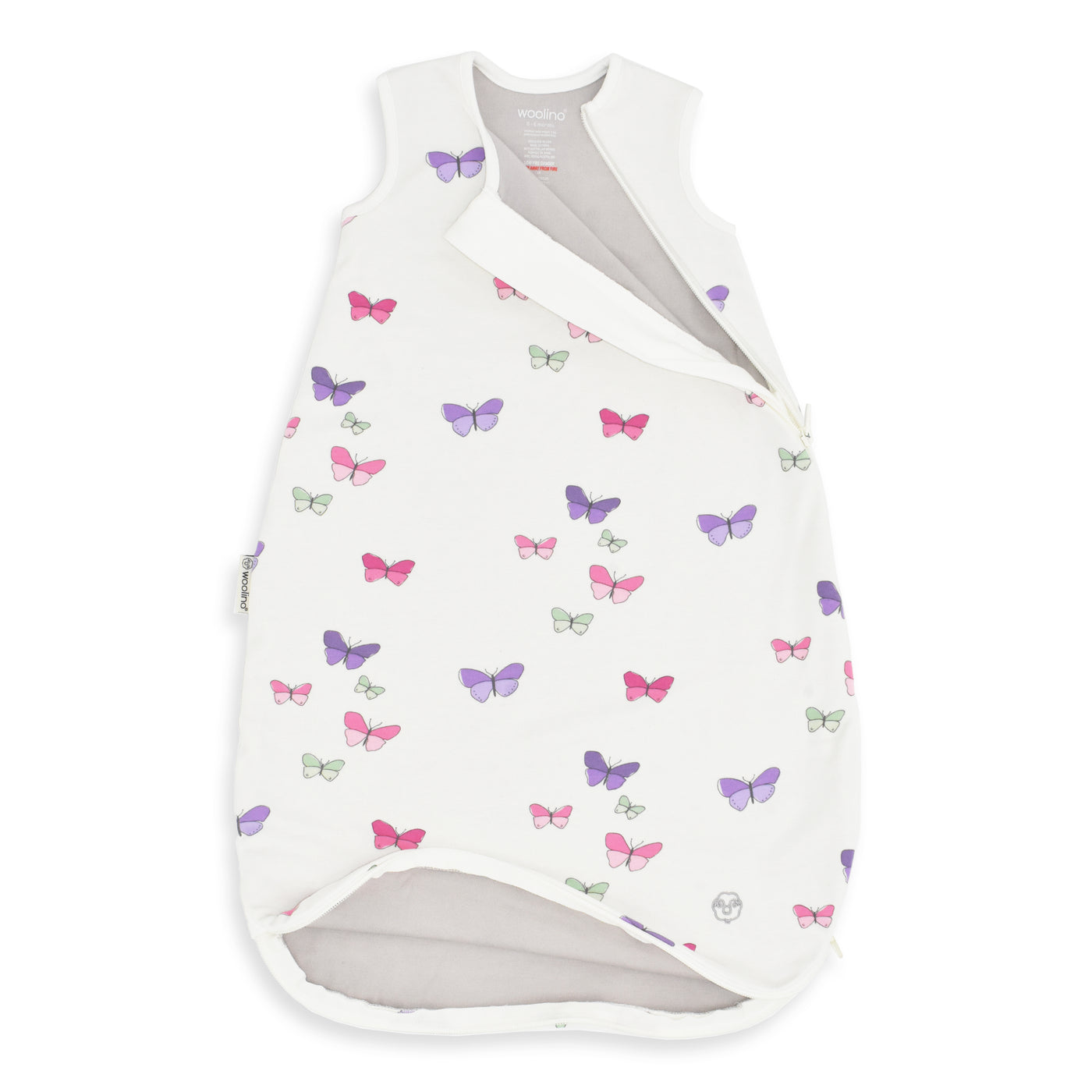 4 Season® Classic Baby Sleeping Bag, Merino Wool & Organic Cotton, Butterfly