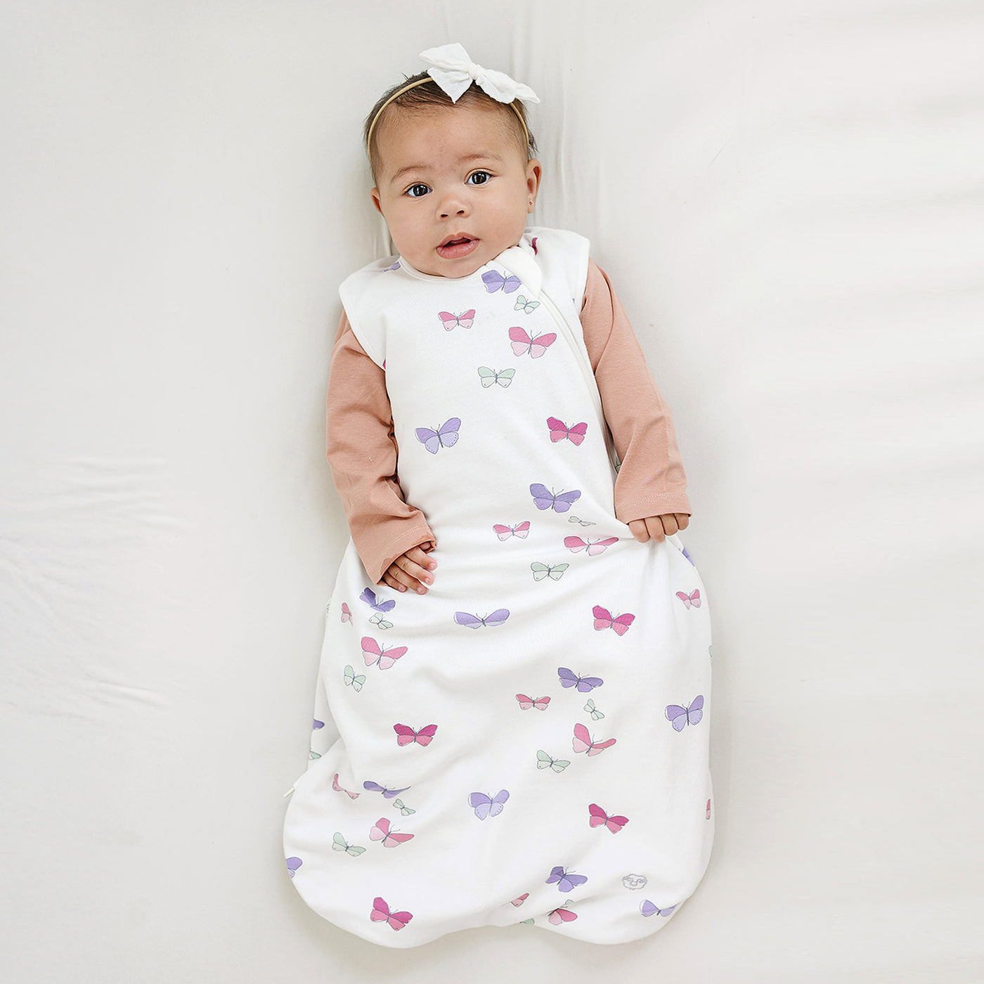 4 Season® Classic Baby Sleeping Bag, Merino Wool & Organic Cotton, Butterfly