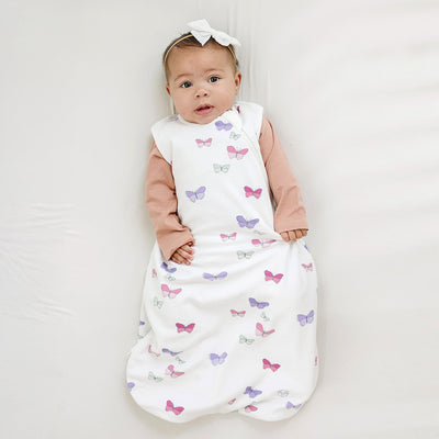 4 Season® Classic Baby Sleeping Bag, Merino Wool & Organic Cotton, Butterfly