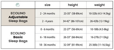Ecolino® Adjustable Toddler Sleep Bag, Organic Cotton, Universal Size: 2 - 4 Years, Goose