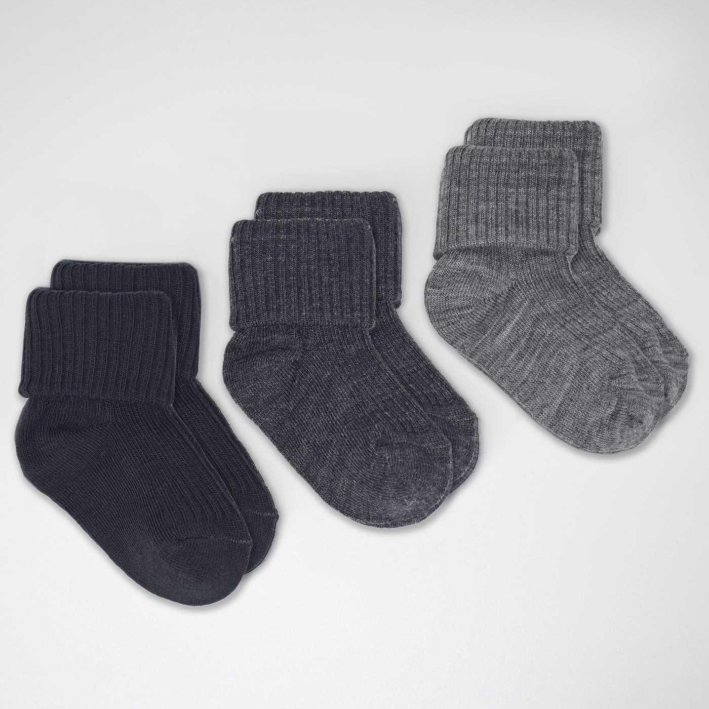Wool Socks, Baby and Toddler, Light & Dark Slate
