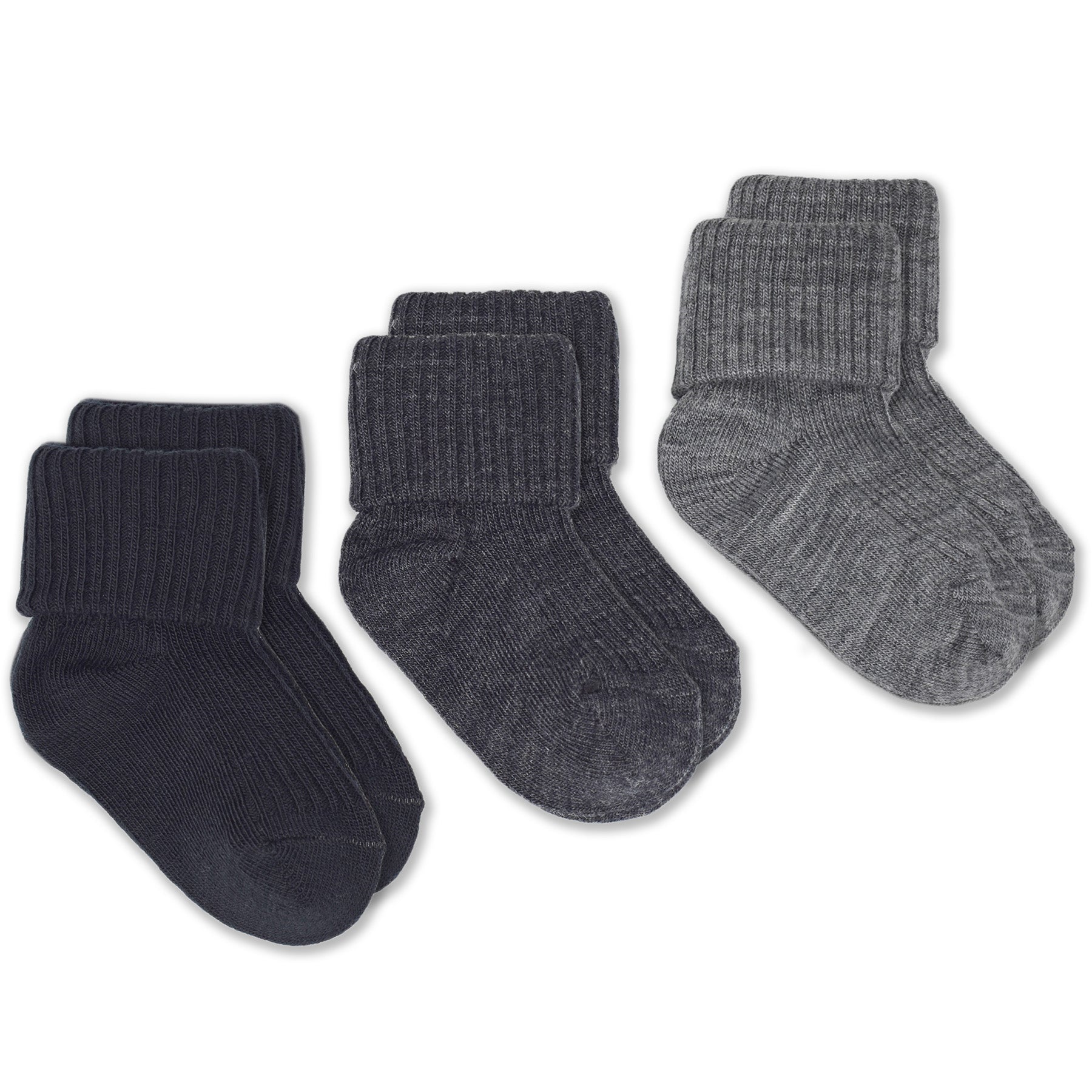 Wool Socks, Baby and Toddler, Light & Dark Slate Woolino