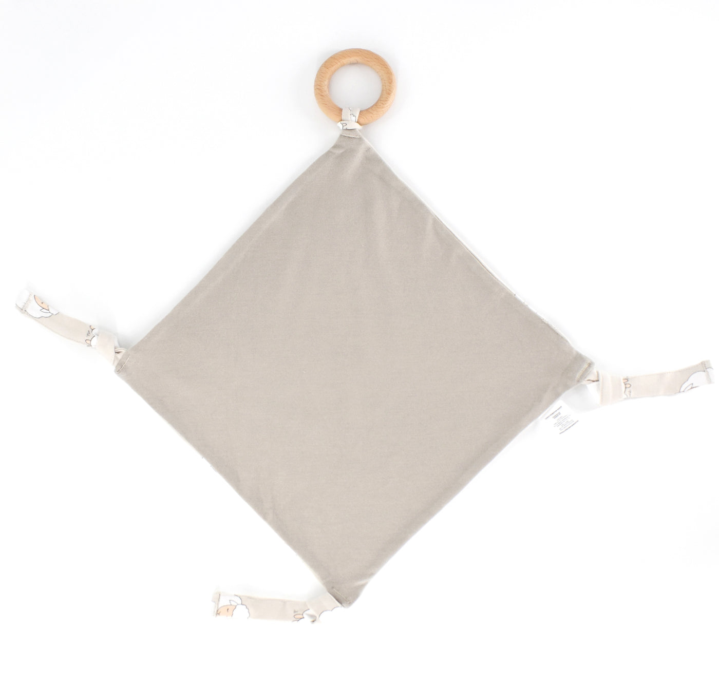 Lovey, Merino Wool and Organic Cotton with Removable Teething Ring, Sheep