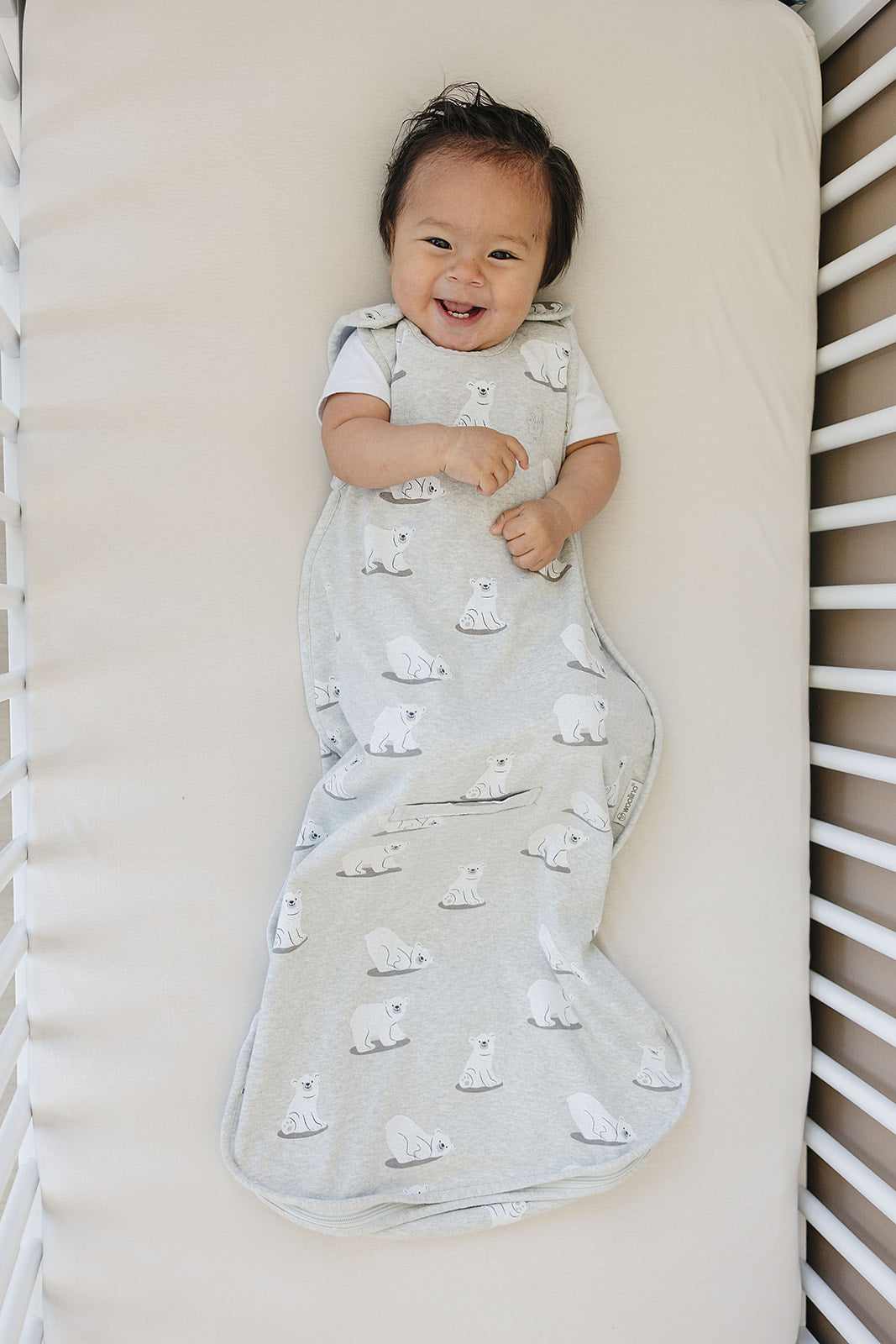 4 Season® Ultimate Baby Sleep Bag, Merino Wool & Organic Cotton, Polar Bear