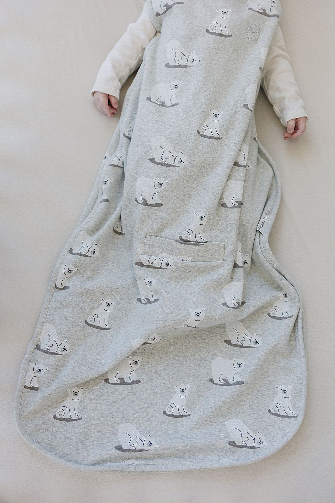 4 Season® Ultimate Baby Sleep Bag, Merino Wool & Organic Cotton, Polar Bear