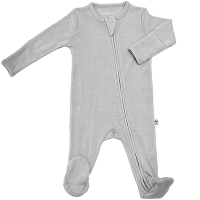 Merino Wool Footie Pajama Natural Merino Wool Children Sleepwear Woolino