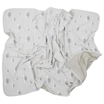 Toddler Blanket, 4 Season® Merino Wool & Organic Cotton Blanket, 52.5" x 40", Rainbow